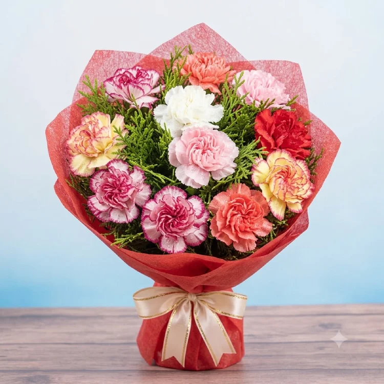 10 Mixed Carnations Bunch